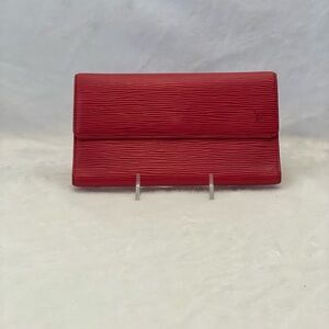 Louis Vuitton Red Epi Long Wallet